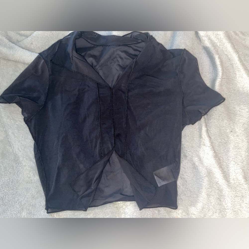 See through black shirt. Shein, extra small.